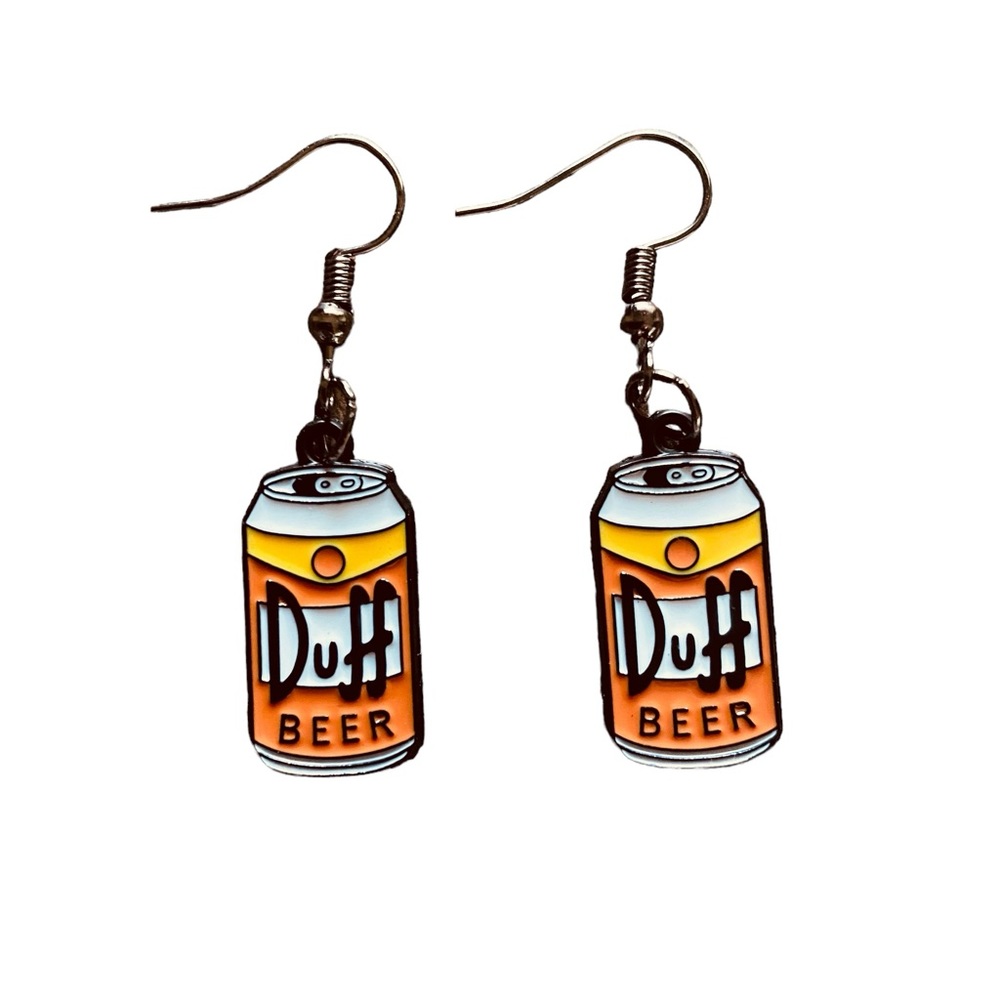 Duff Beer The Simpsons Earrings